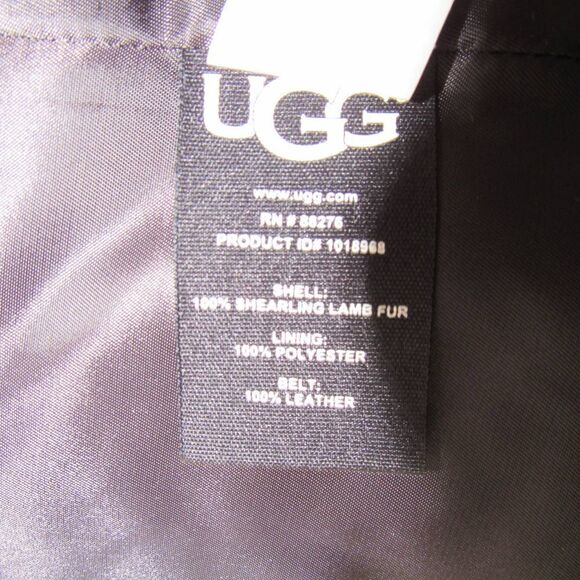 UGG ABBEY MONGOLIAN SHEARLING VEST BLACK SZ XS - Picture 5 of 6